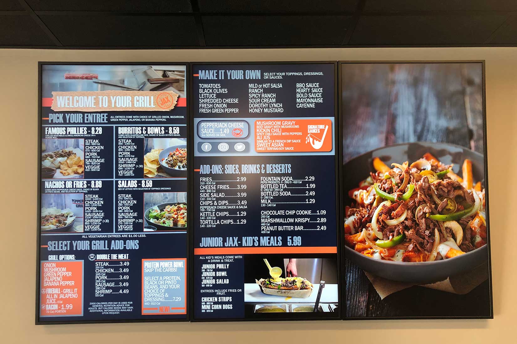 Pepperjax Menu Boards from The Howard Company